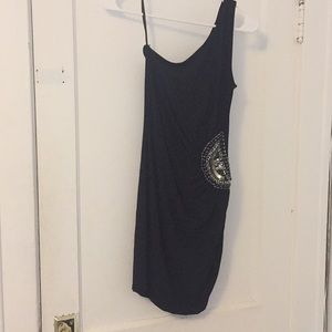 Black one shoulder dress